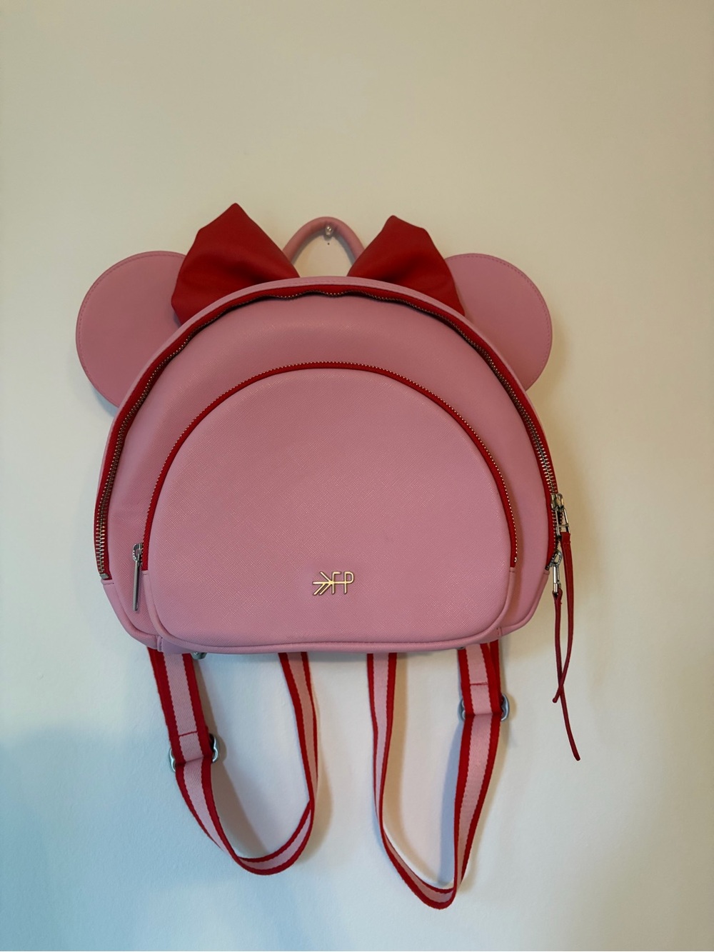 Freshly Picked Pink and Red Kids Bow Ear Backpack